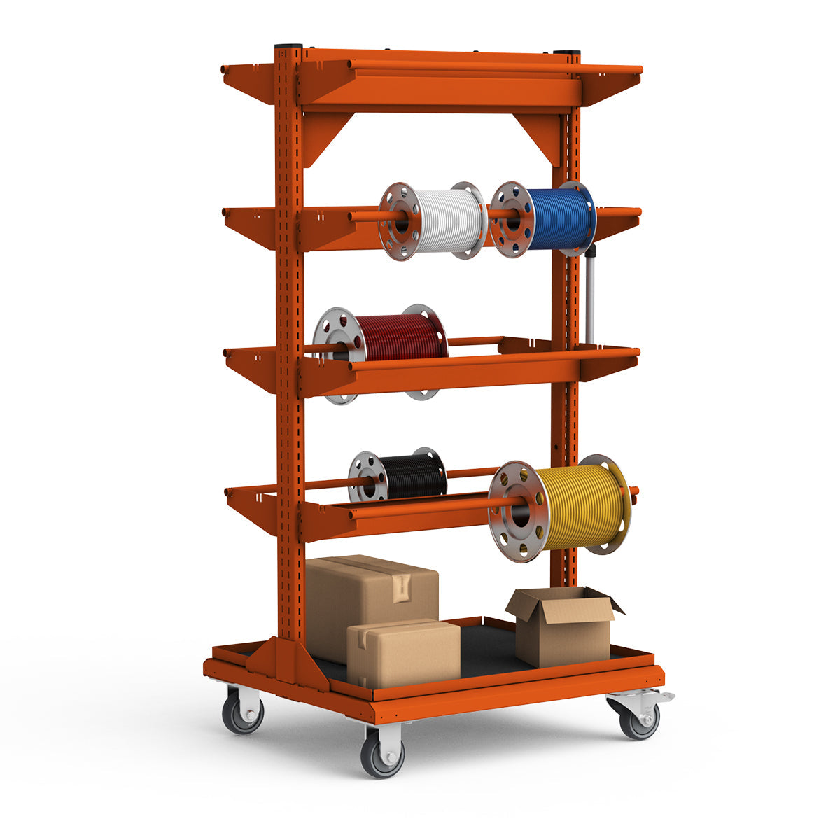 Service Cart - 30"W x 27"D x 59 3/4"H - Wire Spool Models