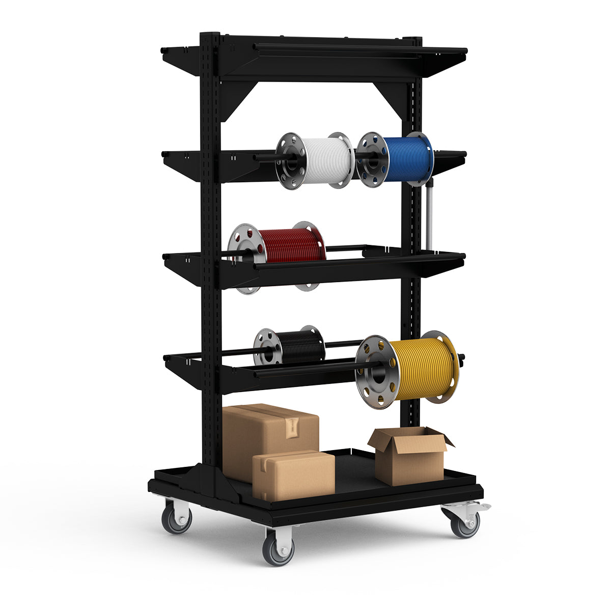Service Cart - 30"W x 27"D x 59 3/4"H - Wire Spool Models
