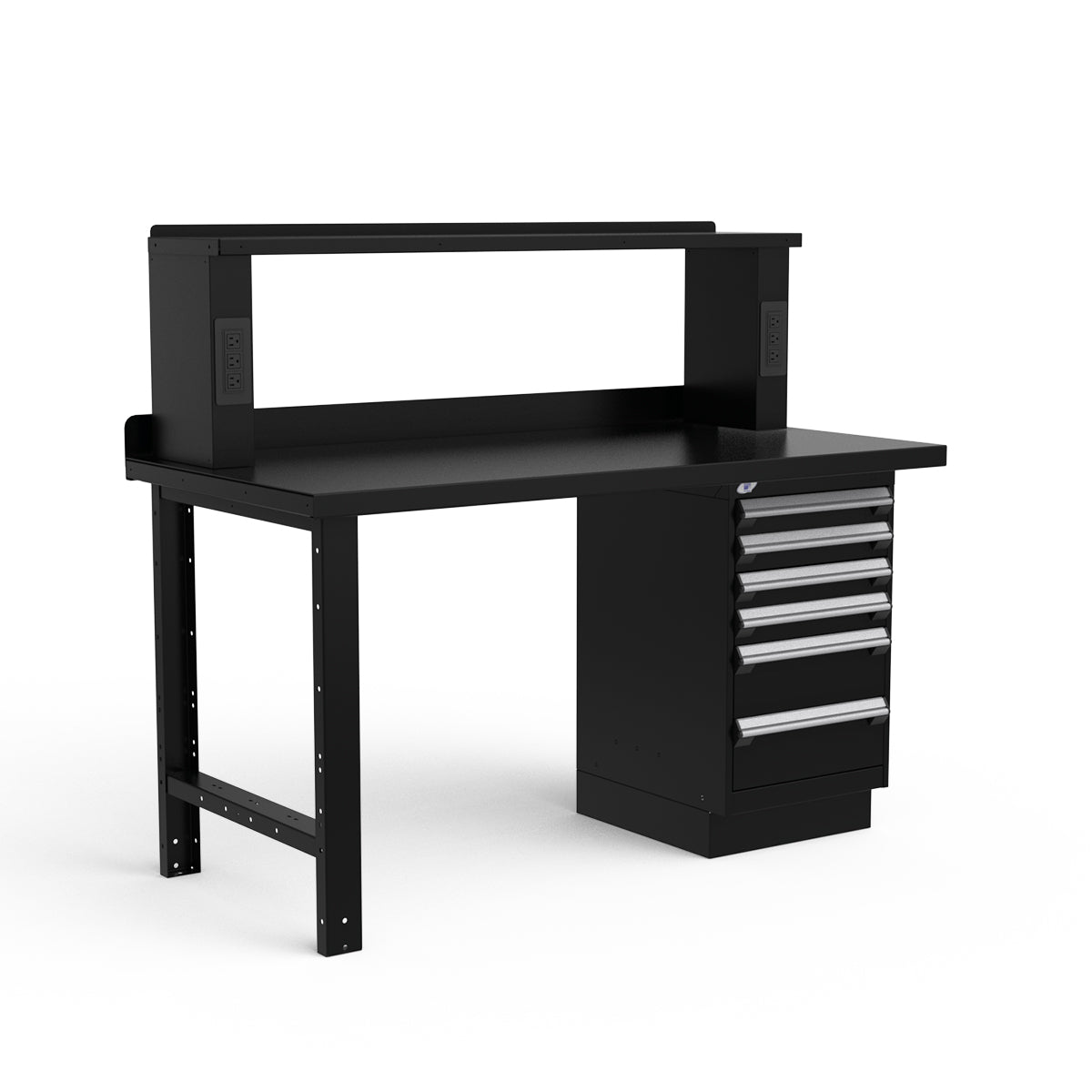 Stationary Workbench - 60"W x 30"D x 34"H - Painted Steel Top