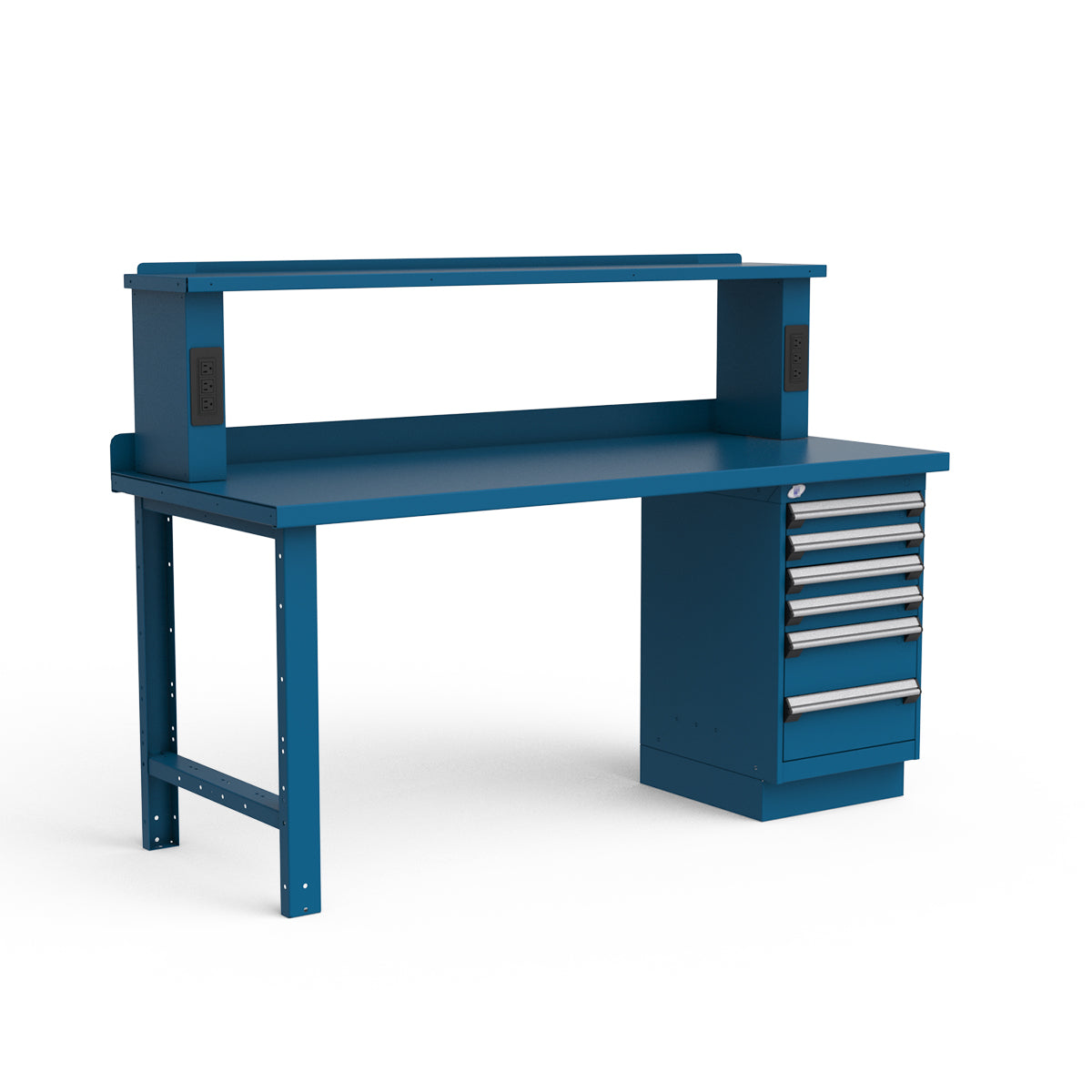 Stationary Workbench - 72"W x 30"D x 34"H - Painted Steel Top