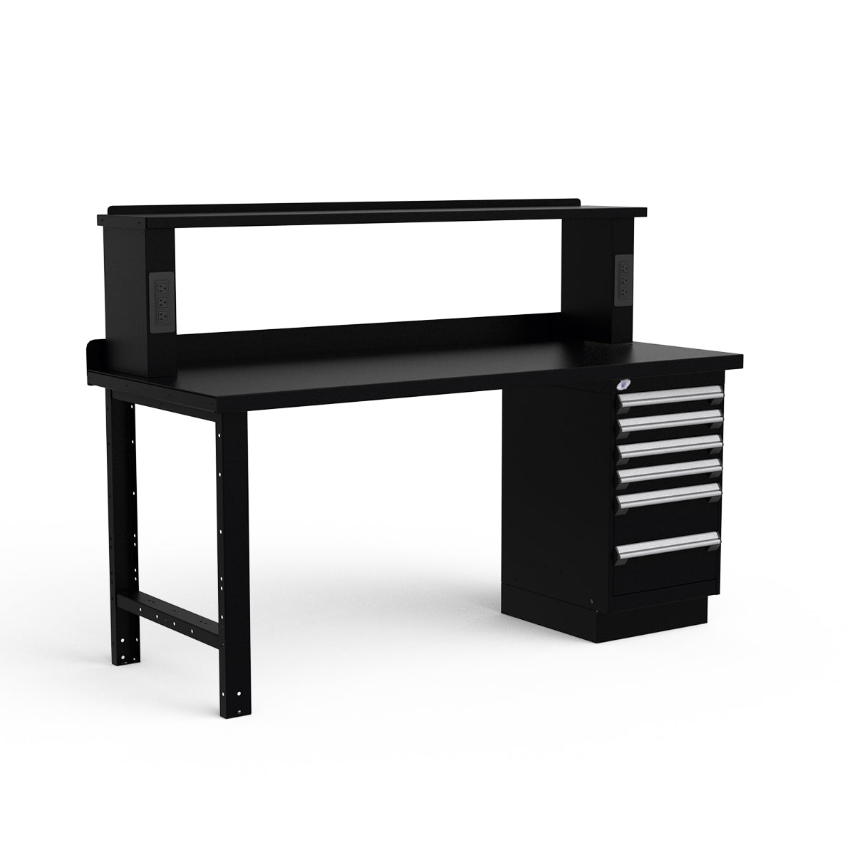 Stationary Workbench - 72"W x 30"D x 34"H - Painted Steel Top