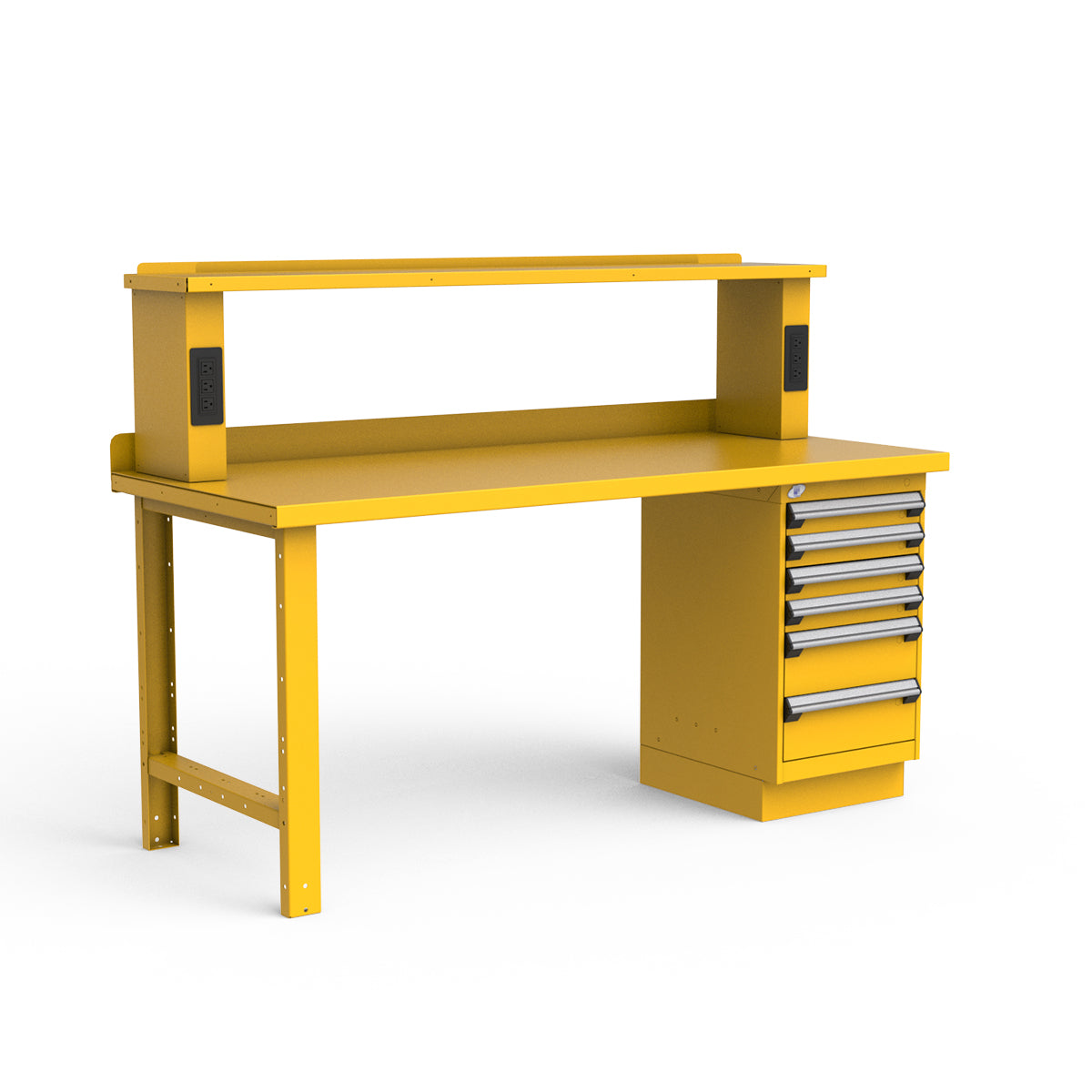 Stationary Workbench - 72"W x 30"D x 34"H - Painted Steel Top
