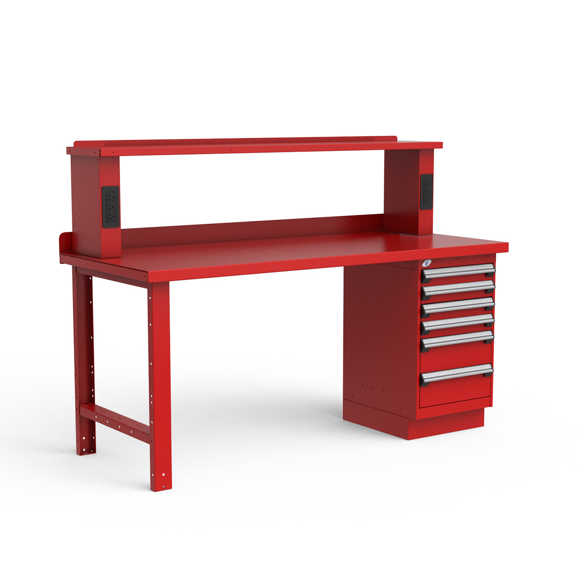 Stationary Workbench - 72"W x 30"D x 34"H - Painted Steel Top