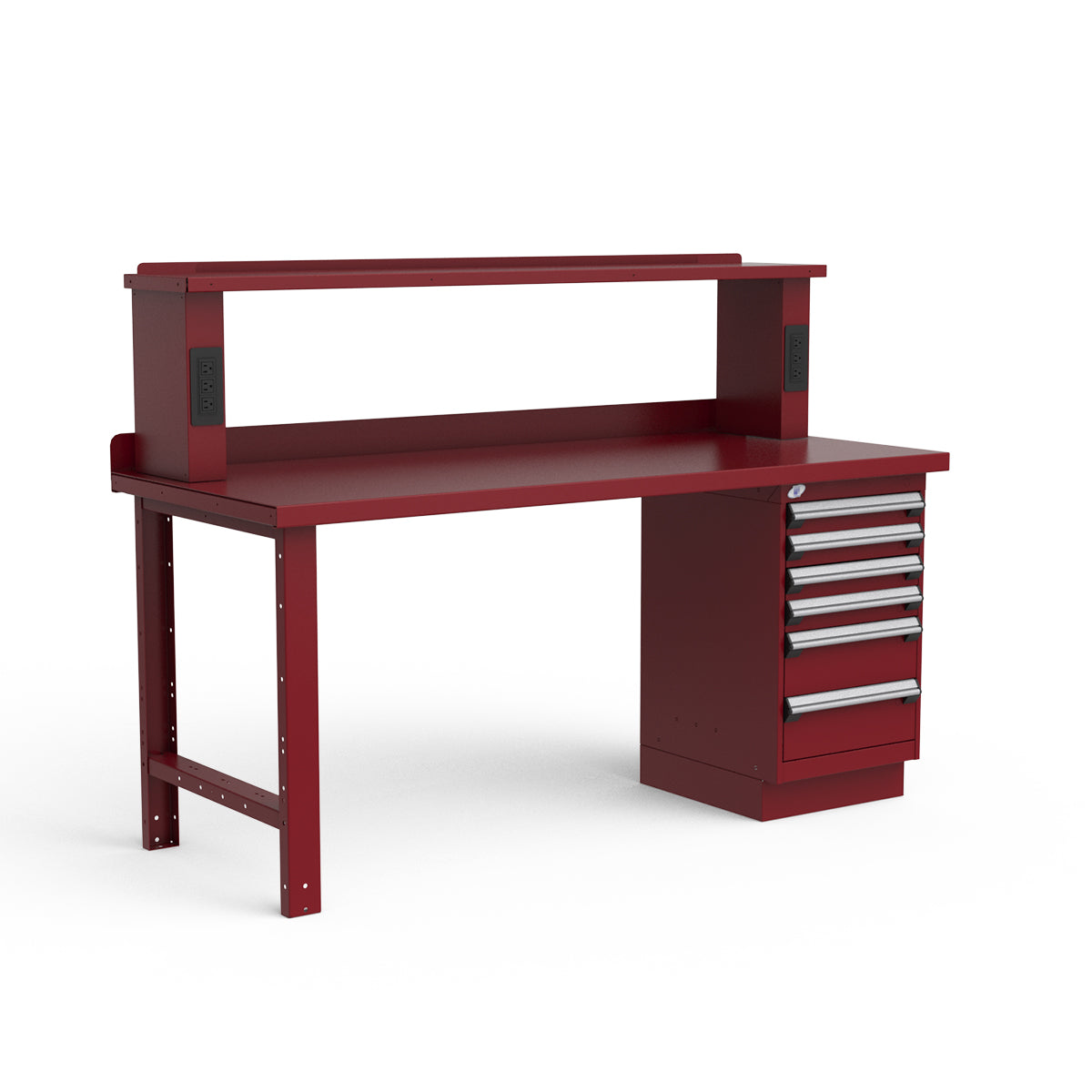 Stationary Workbench - 72"W x 30"D x 34"H - Painted Steel Top