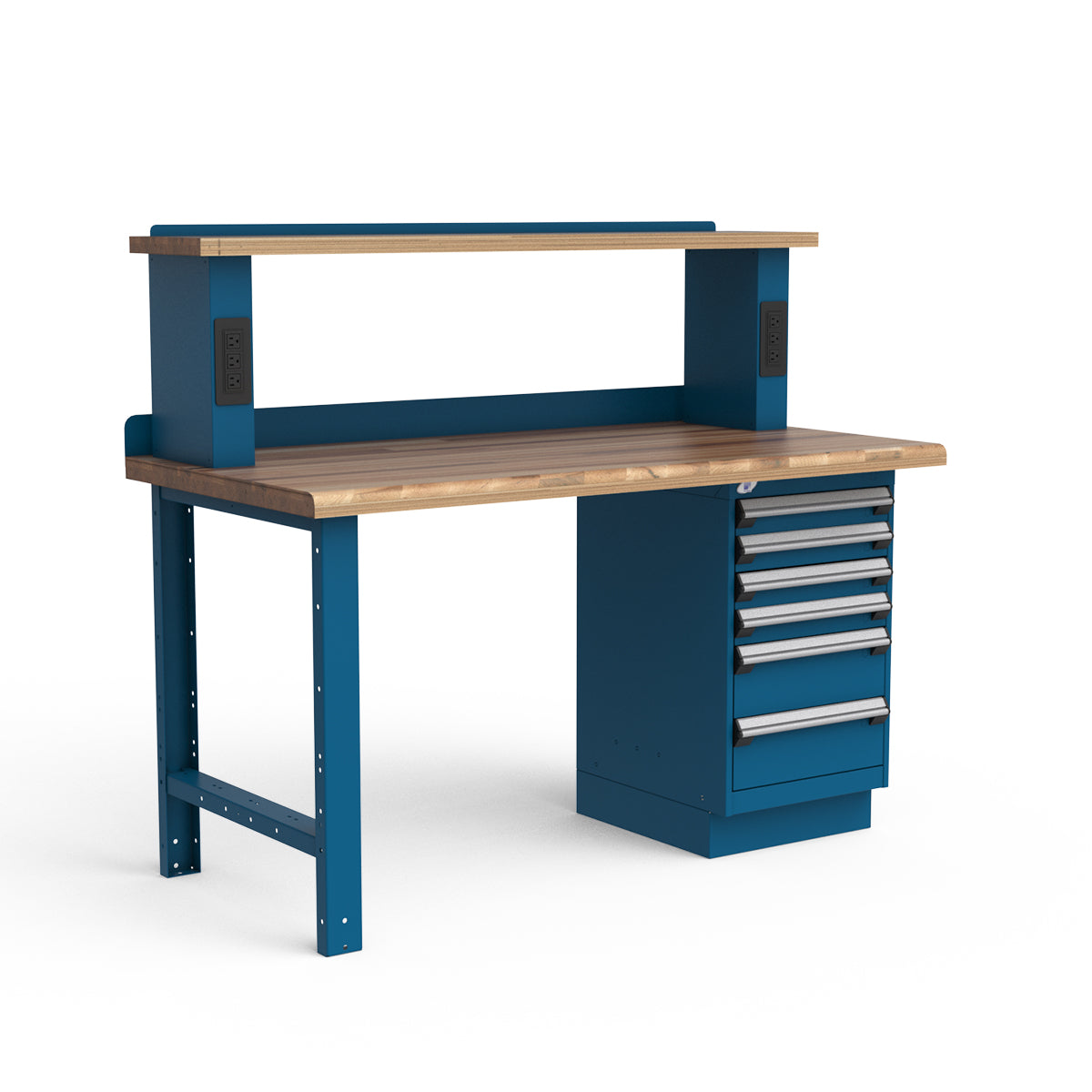 Stationary Workbench - 60"W x 30"D x 34"H - Laminated Wood Top