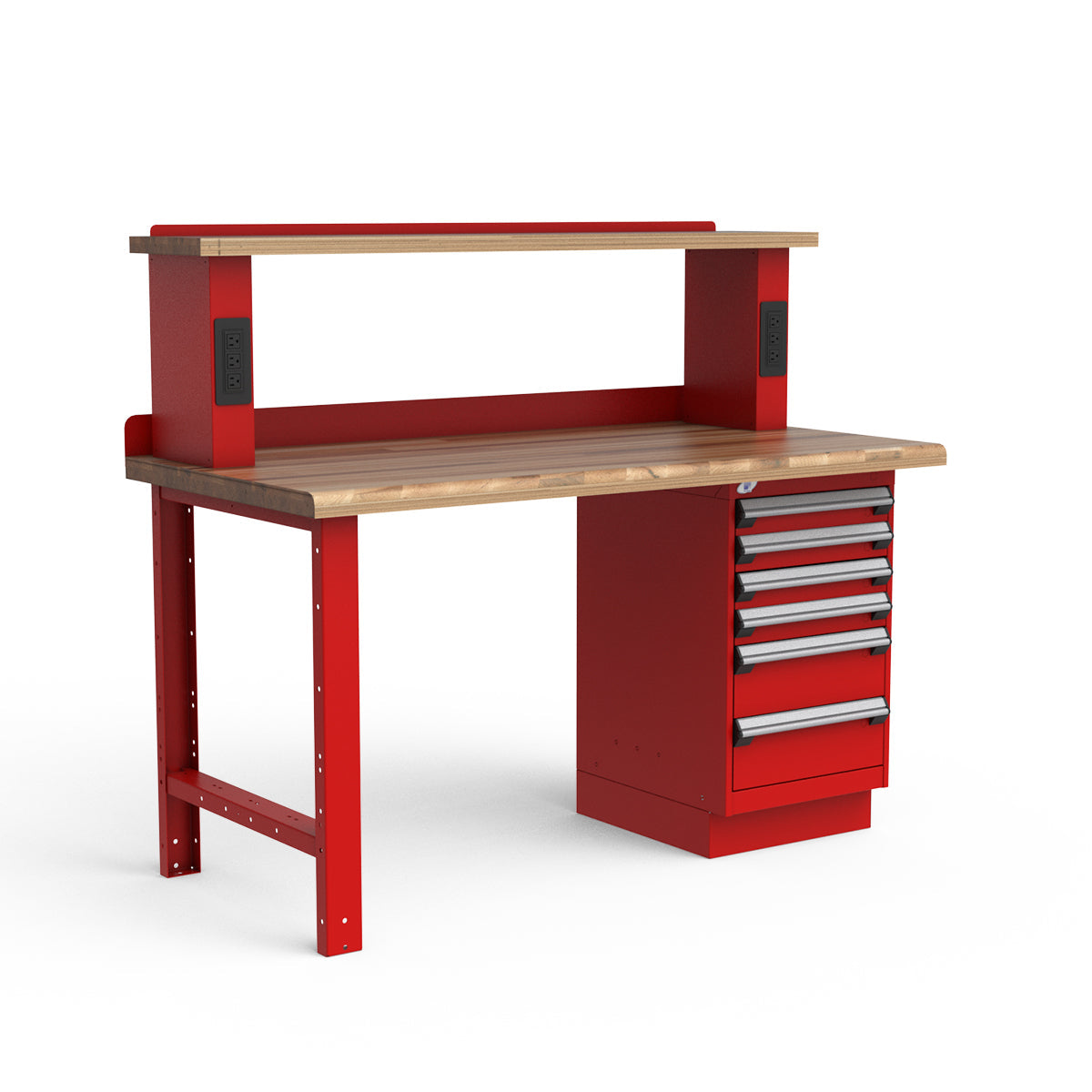 Stationary Workbench - 60"W x 30"D x 34"H - Laminated Wood Top