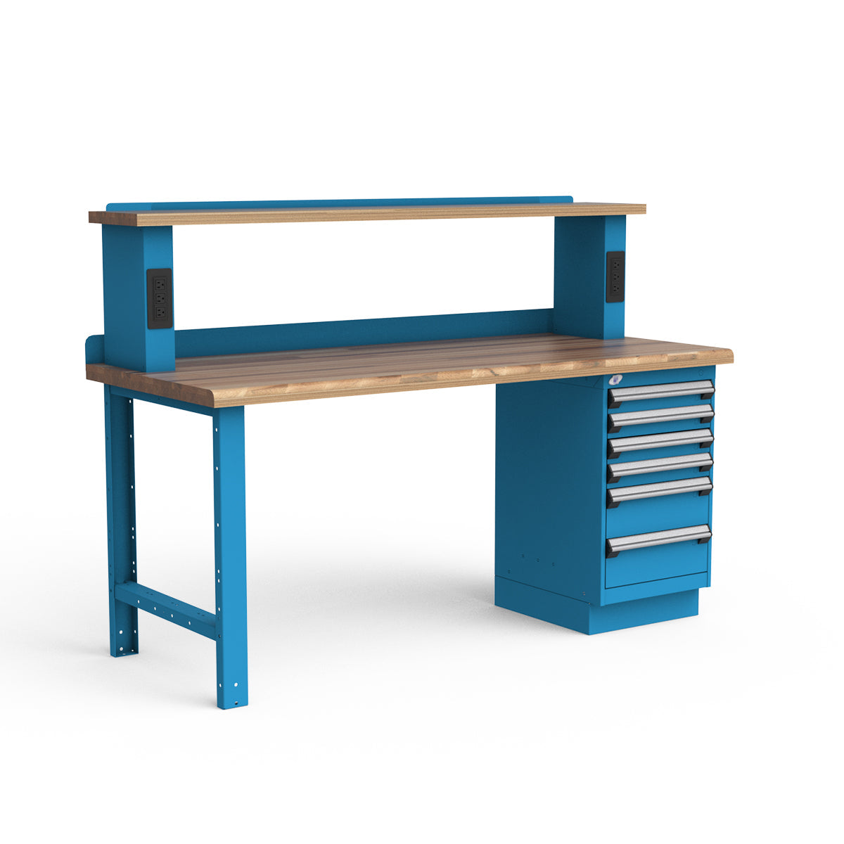 Stationary Workbench - 72"W x 30"D x 34"H - Laminated Wood Top