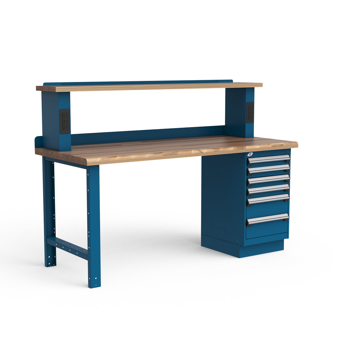 Stationary Workbench - 72"W x 30"D x 34"H - Laminated Wood Top