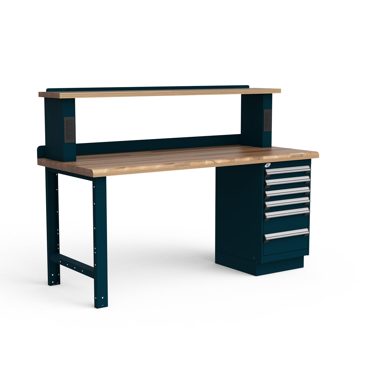 Stationary Workbench - 72"W x 30"D x 34"H - Laminated Wood Top