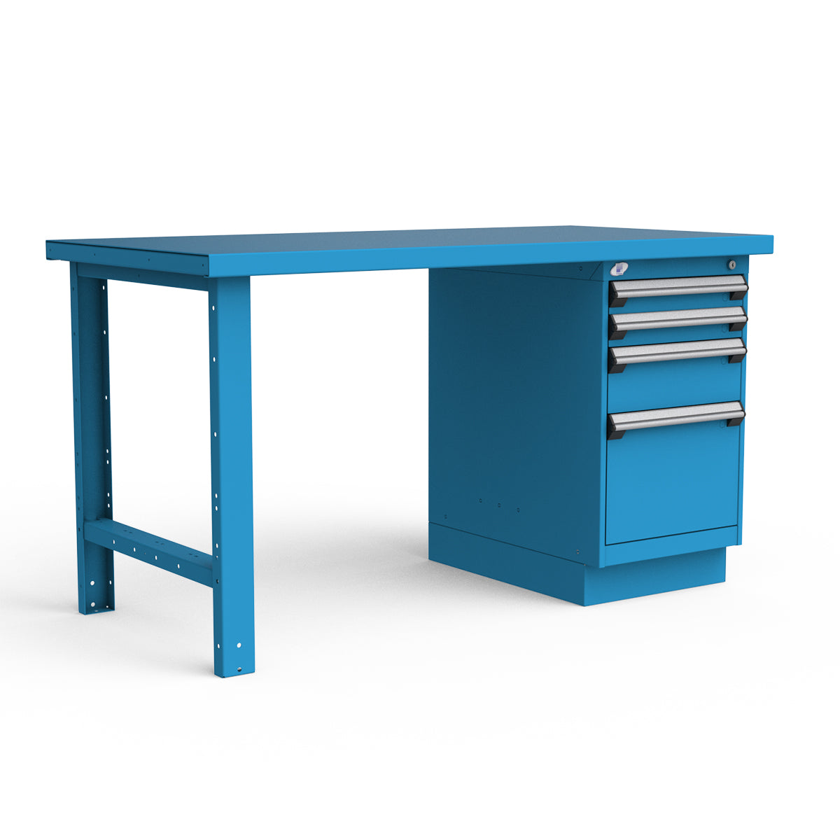 Stationary Workbench - 60"W x 30"D x 34"H - Painted Steel Top
