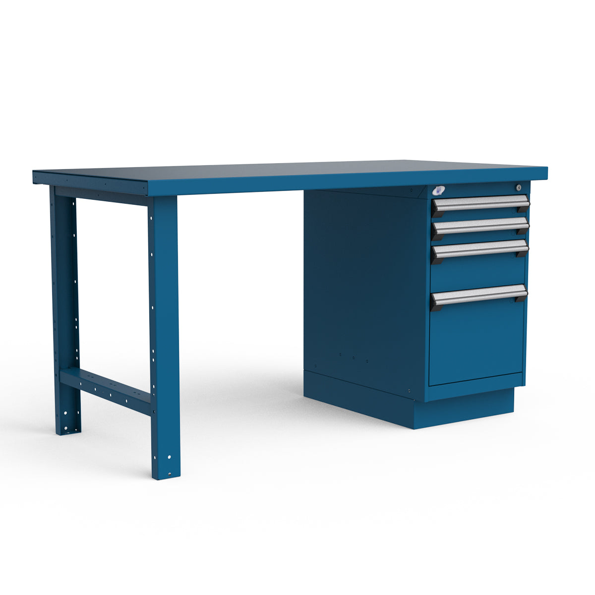 Stationary Workbench - 60"W x 30"D x 34"H - Painted Steel Top
