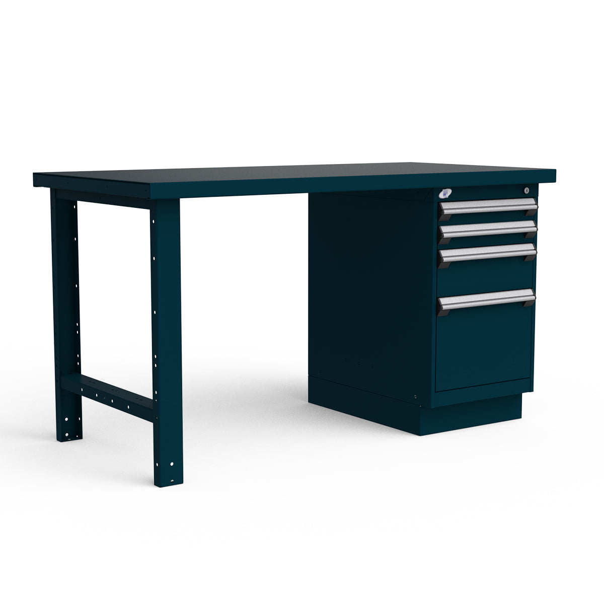 Stationary Workbench - 60"W x 30"D x 34"H - Painted Steel Top