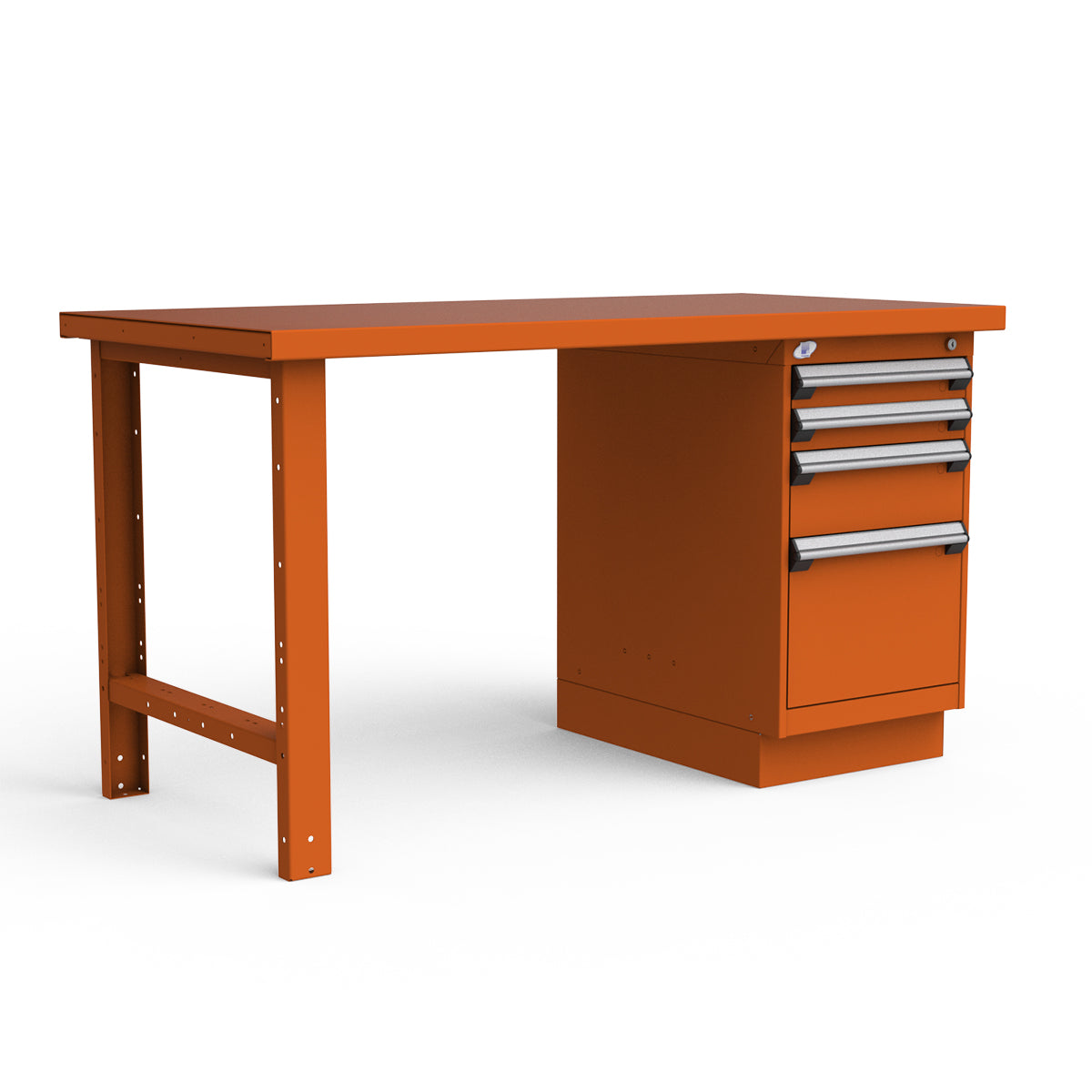 Stationary Workbench - 60"W x 30"D x 34"H - Painted Steel Top