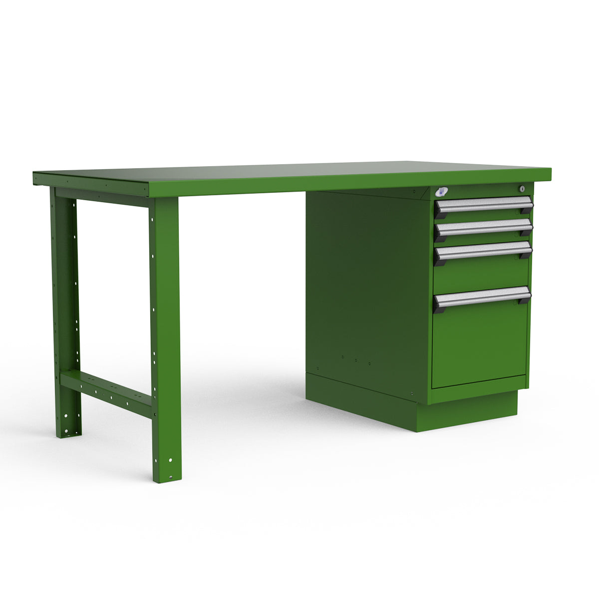 Stationary Workbench - 60"W x 30"D x 34"H - Painted Steel Top
