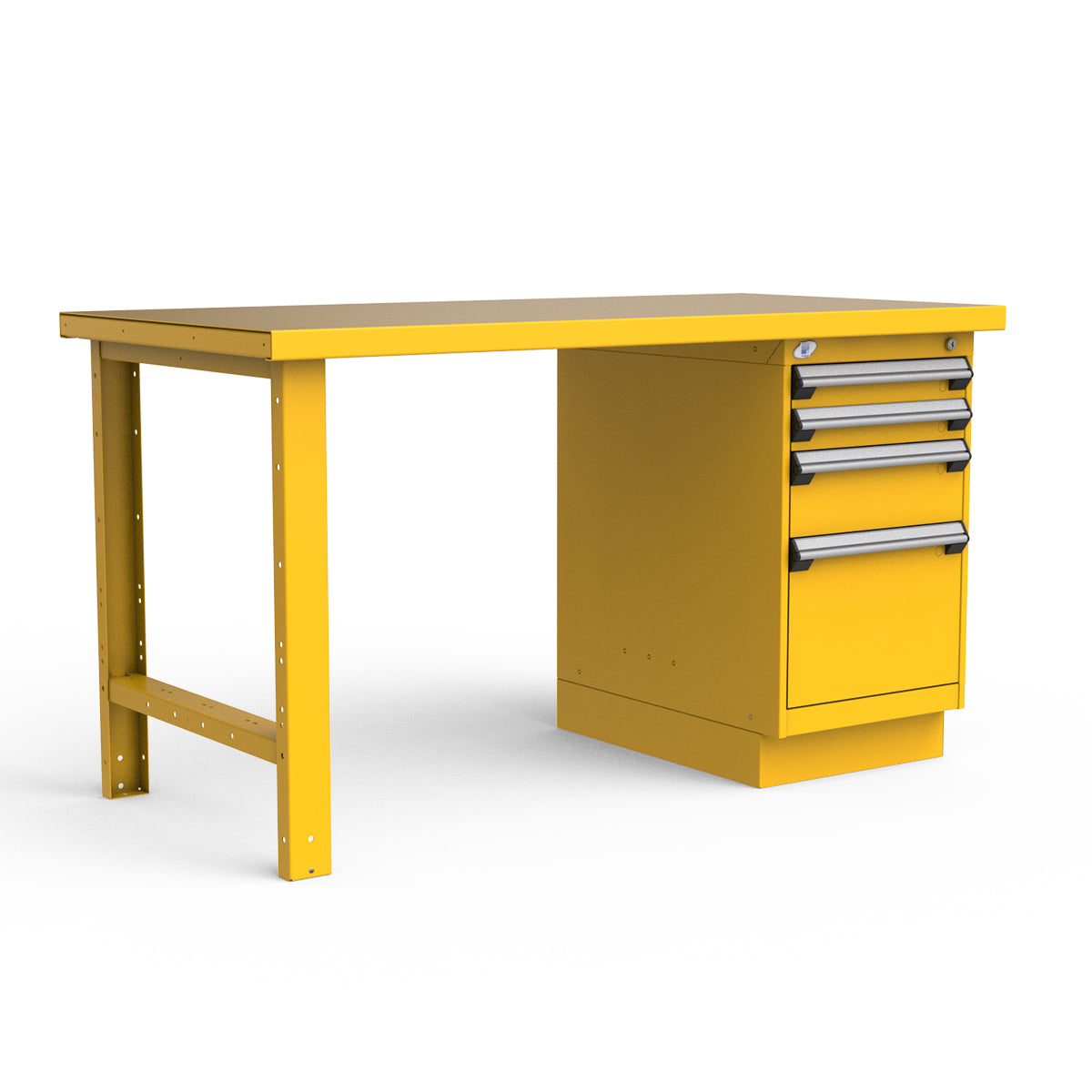 Stationary Workbench - 60"W x 30"D x 34"H - Painted Steel Top