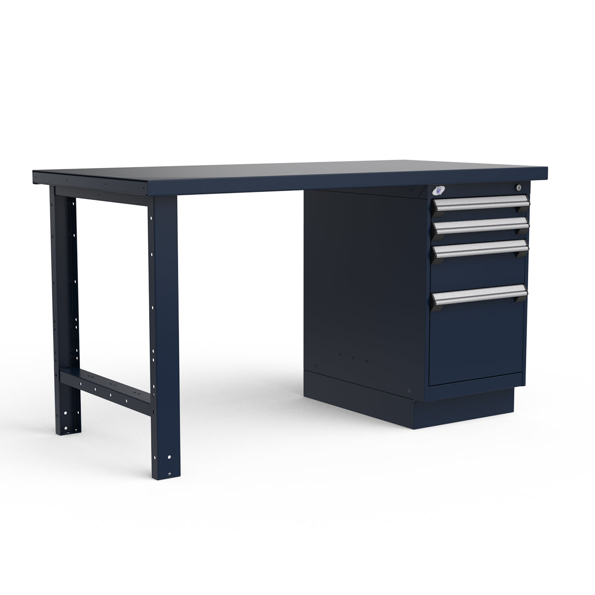 Stationary Workbench - 60"W x 30"D x 34"H - Painted Steel Top