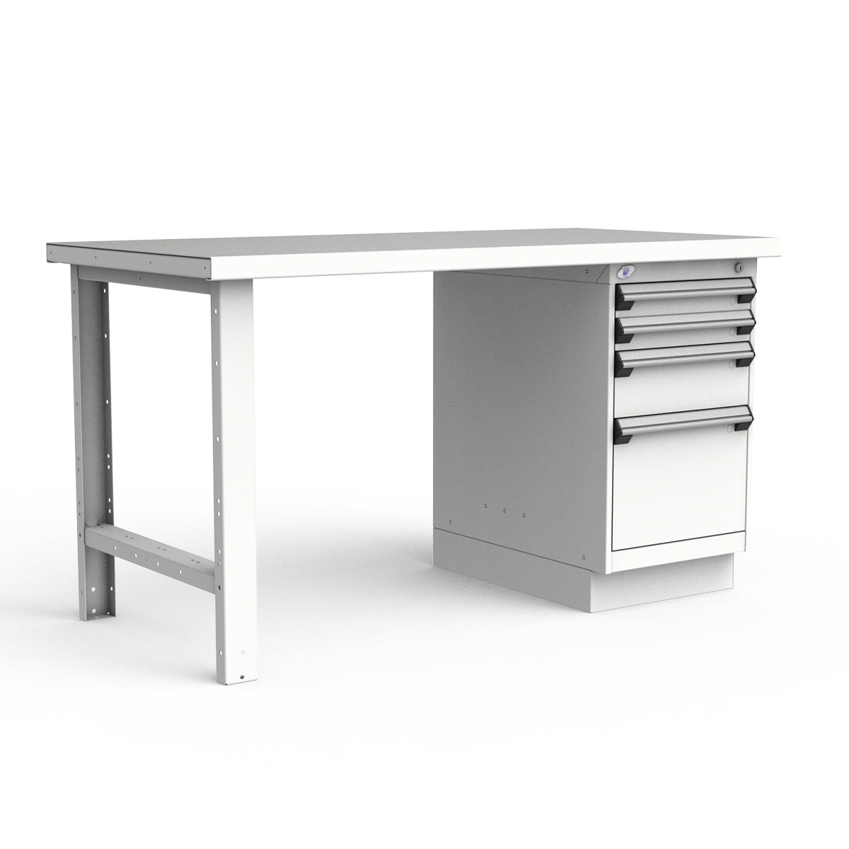 Stationary Workbench - 60"W x 30"D x 34"H - Painted Steel Top