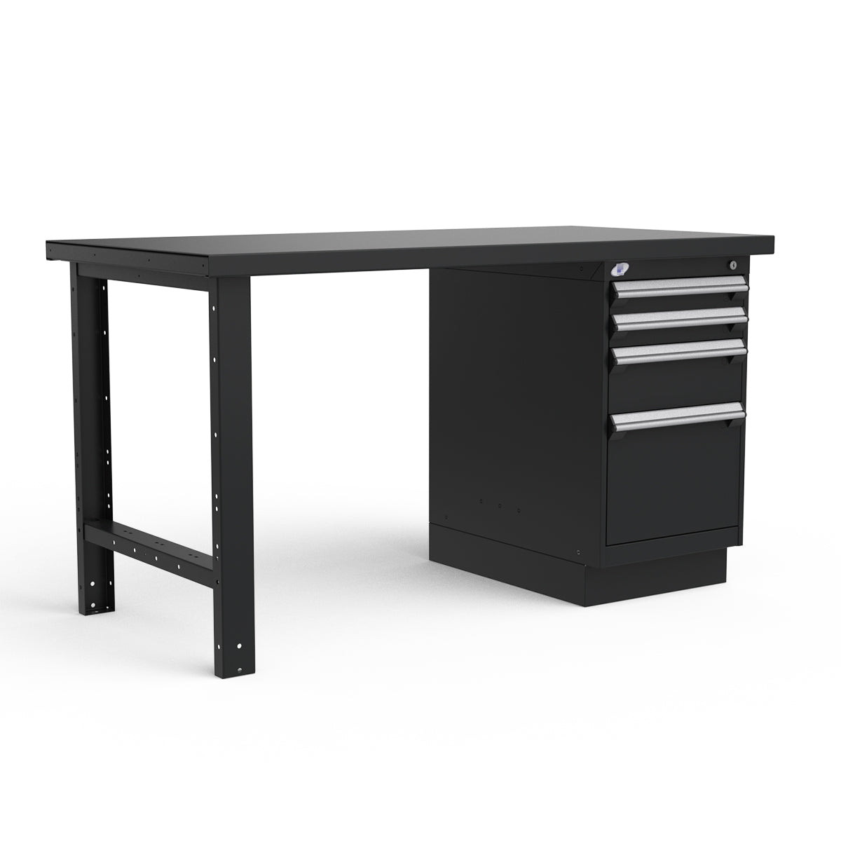 Stationary Workbench - 60"W x 30"D x 34"H - Painted Steel Top
