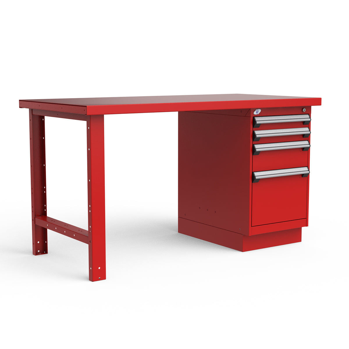 Stationary Workbench - 60"W x 30"D x 34"H - Painted Steel Top