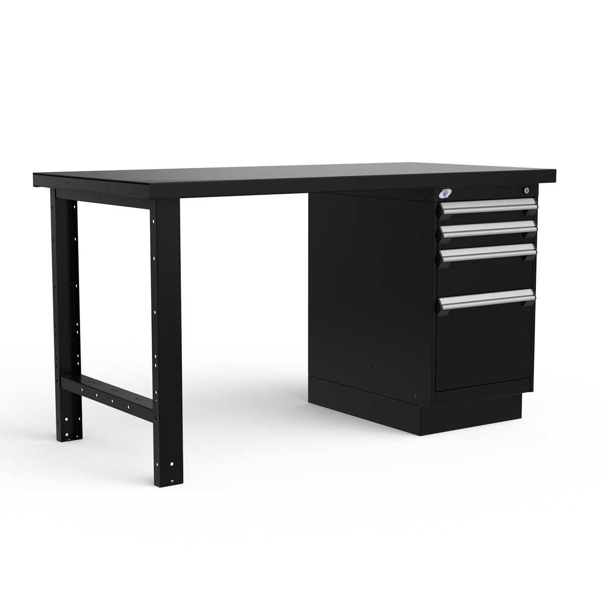 Stationary Workbench - 60"W x 30"D x 34"H - Painted Steel Top