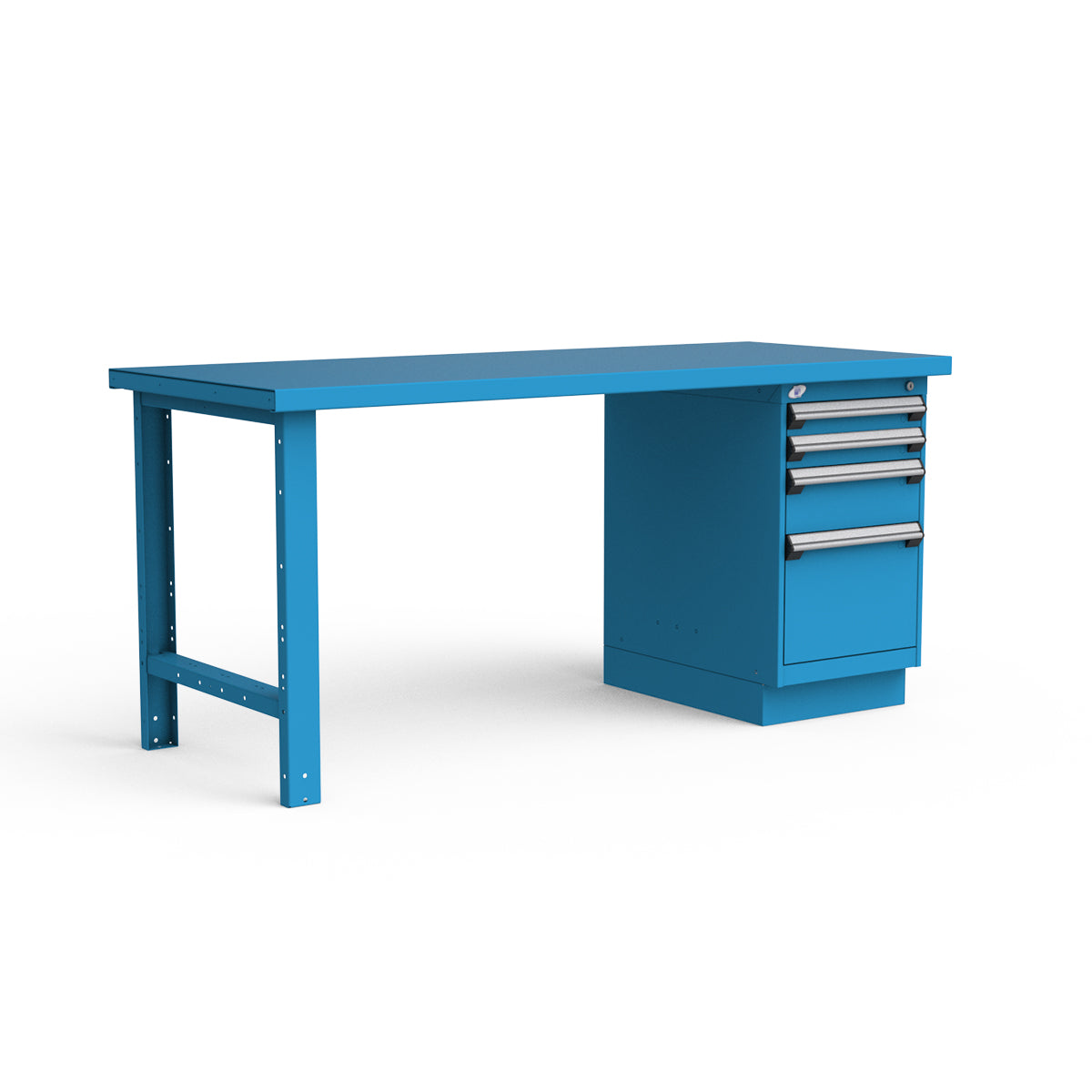 Stationary Workbench - 72"W x 30"D x 34"H - Painted Steel Top