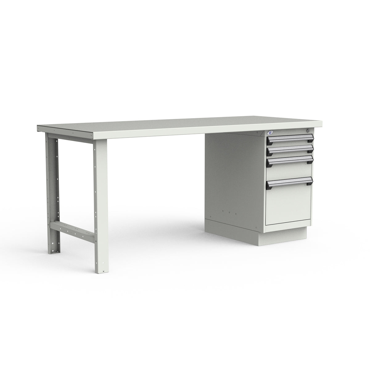 Stationary Workbench - 72"W x 30"D x 34"H - Painted Steel Top