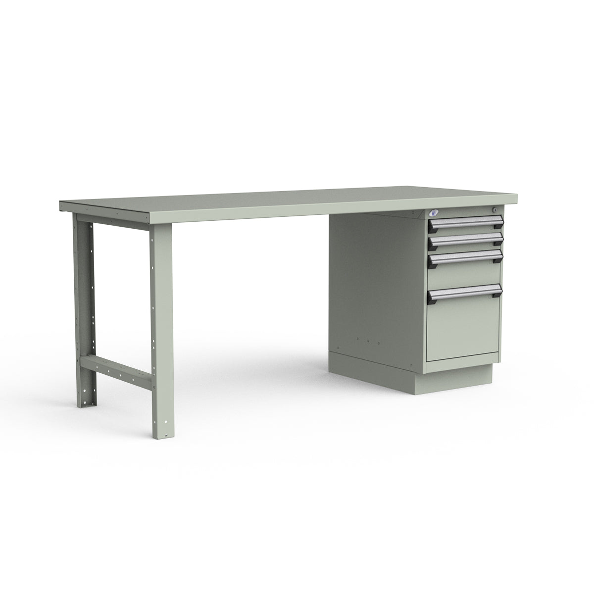Stationary Workbench - 72"W x 30"D x 34"H - Painted Steel Top