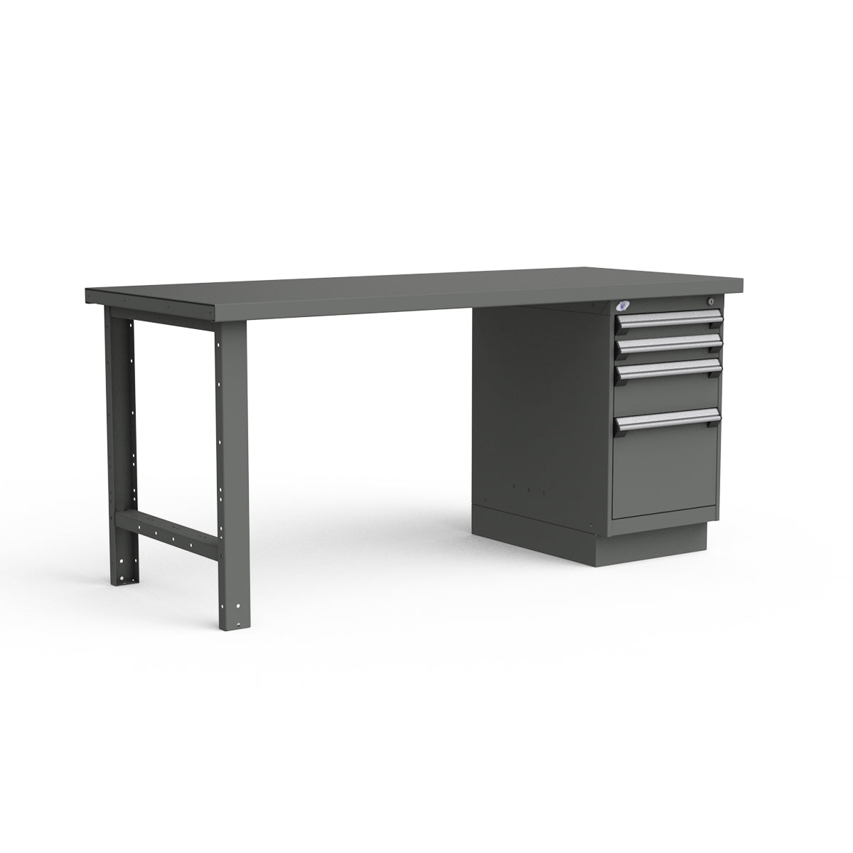 Stationary Workbench - 72"W x 30"D x 34"H - Painted Steel Top
