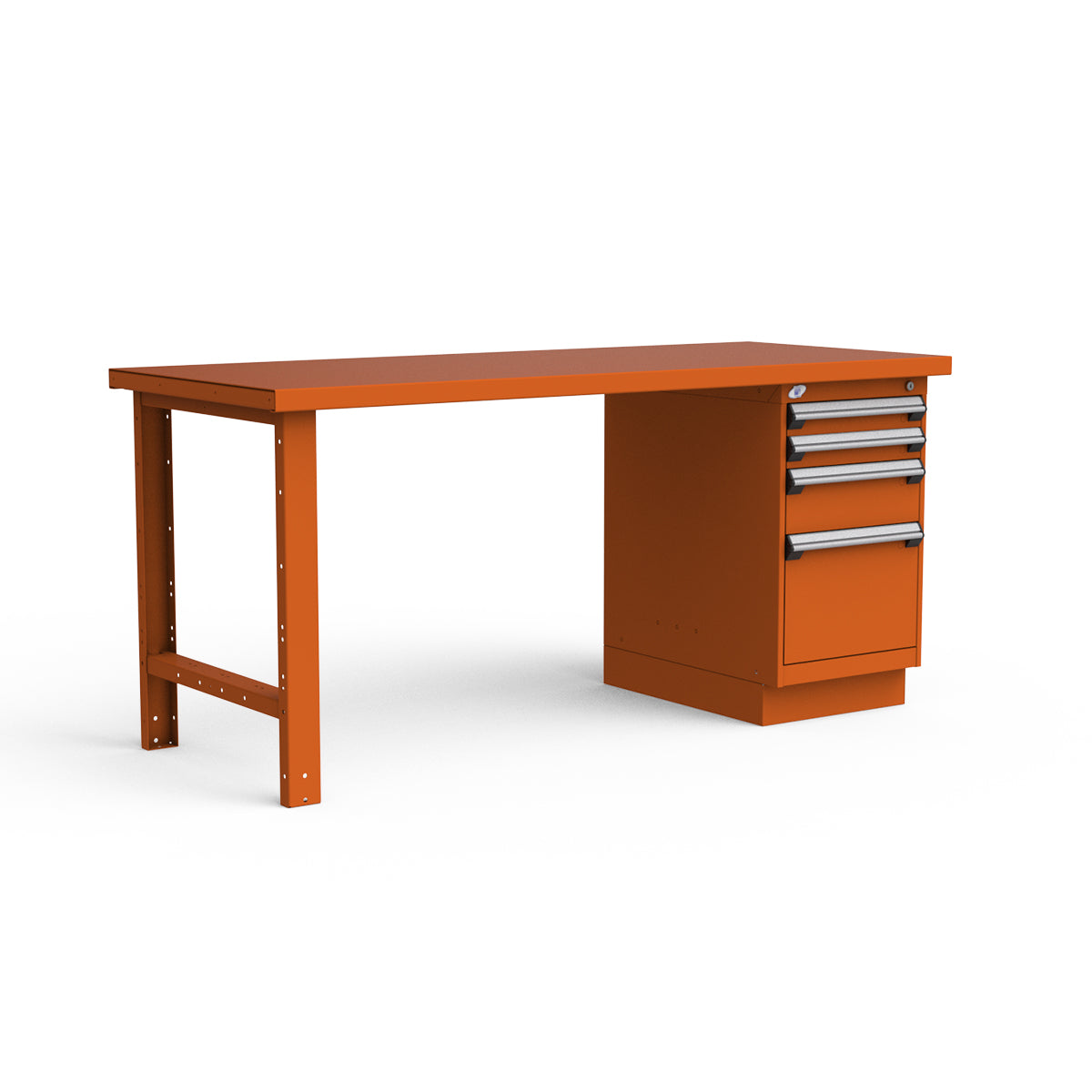 Stationary Workbench - 72"W x 30"D x 34"H - Painted Steel Top
