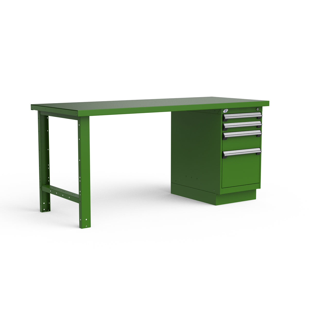 Stationary Workbench - 72"W x 30"D x 34"H - Painted Steel Top