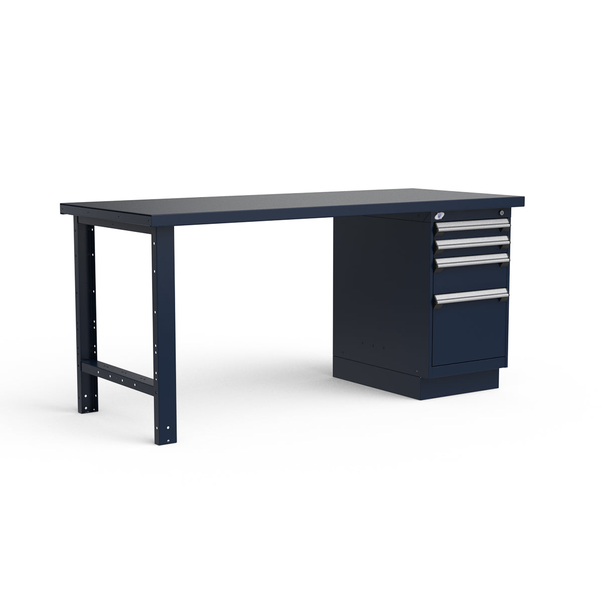 Stationary Workbench - 72"W x 30"D x 34"H - Painted Steel Top