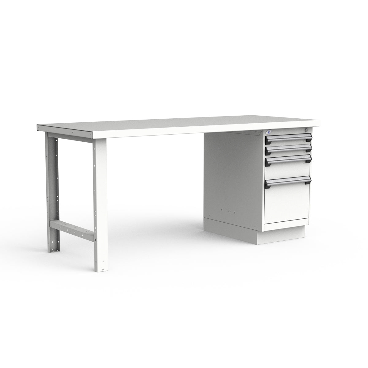 Stationary Workbench - 72"W x 30"D x 34"H - Painted Steel Top