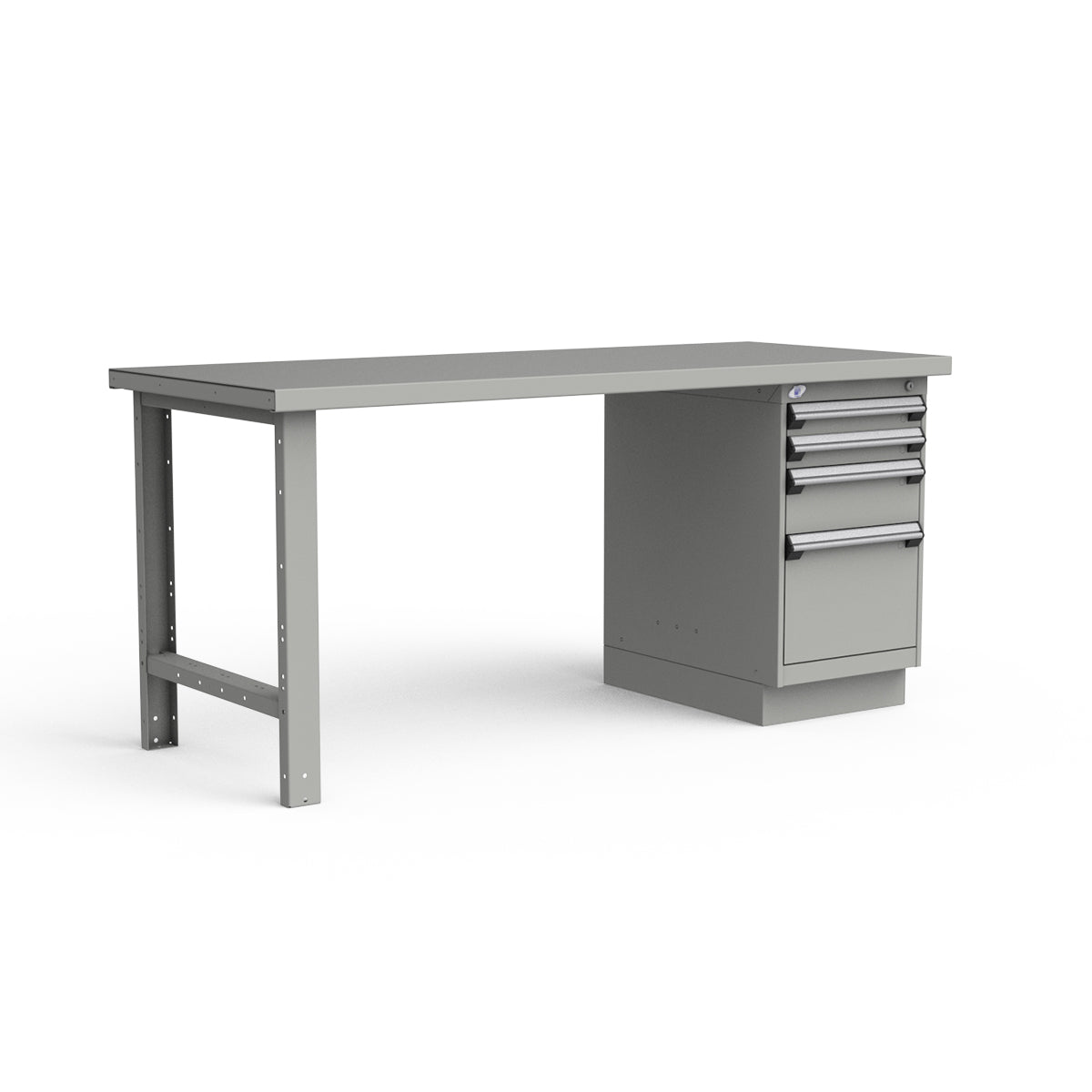 Stationary Workbench - 72"W x 30"D x 34"H - Painted Steel Top