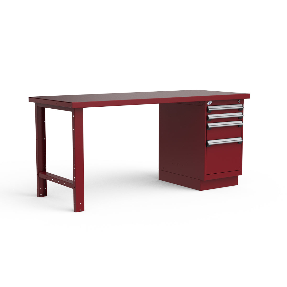 Stationary Workbench - 72"W x 30"D x 34"H - Painted Steel Top