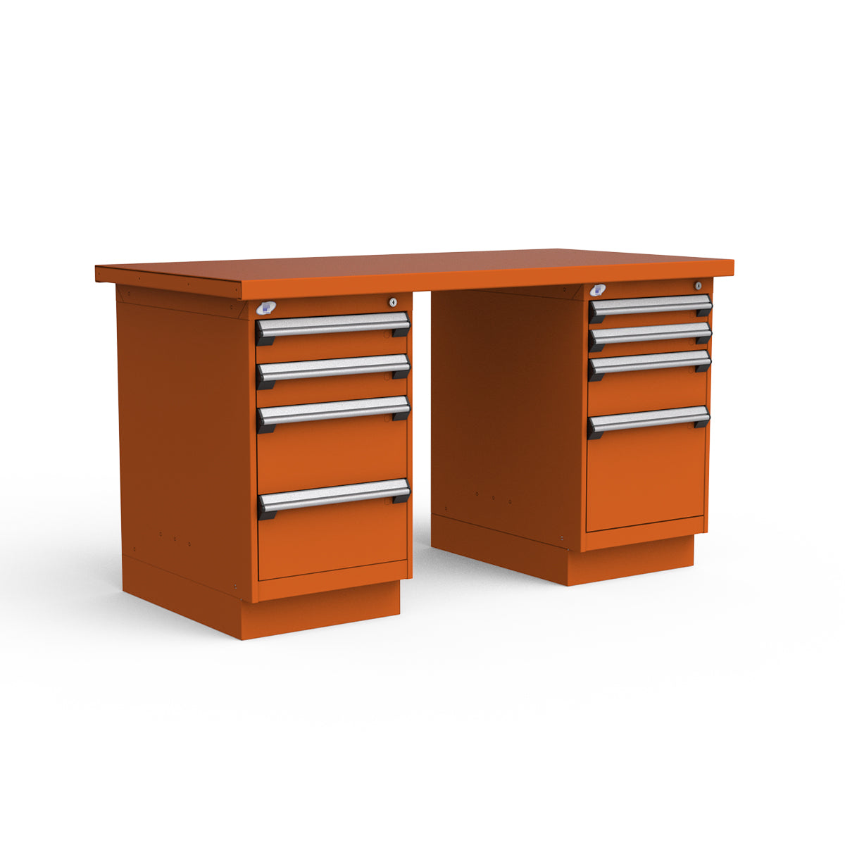 Stationary Workbench - 60"W x 30"D x 34"H - Painted Steel Top