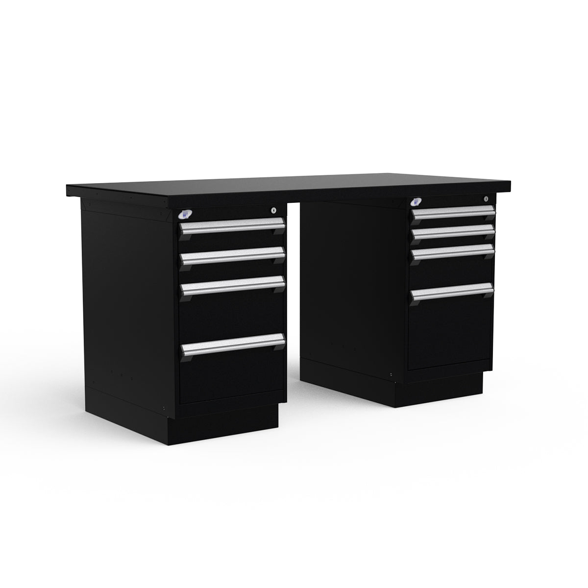Stationary Workbench - 60"W x 30"D x 34"H - Painted Steel Top