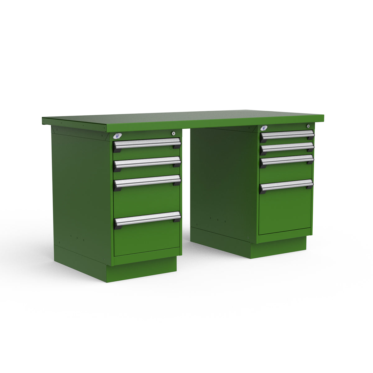 Stationary Workbench - 60"W x 30"D x 34"H - Painted Steel Top