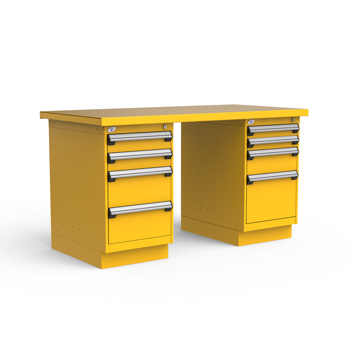 Stationary Workbench - 60"W x 30"D x 34"H - Painted Steel Top