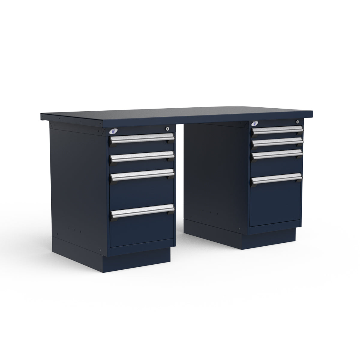 Stationary Workbench - 60"W x 30"D x 34"H - Painted Steel Top