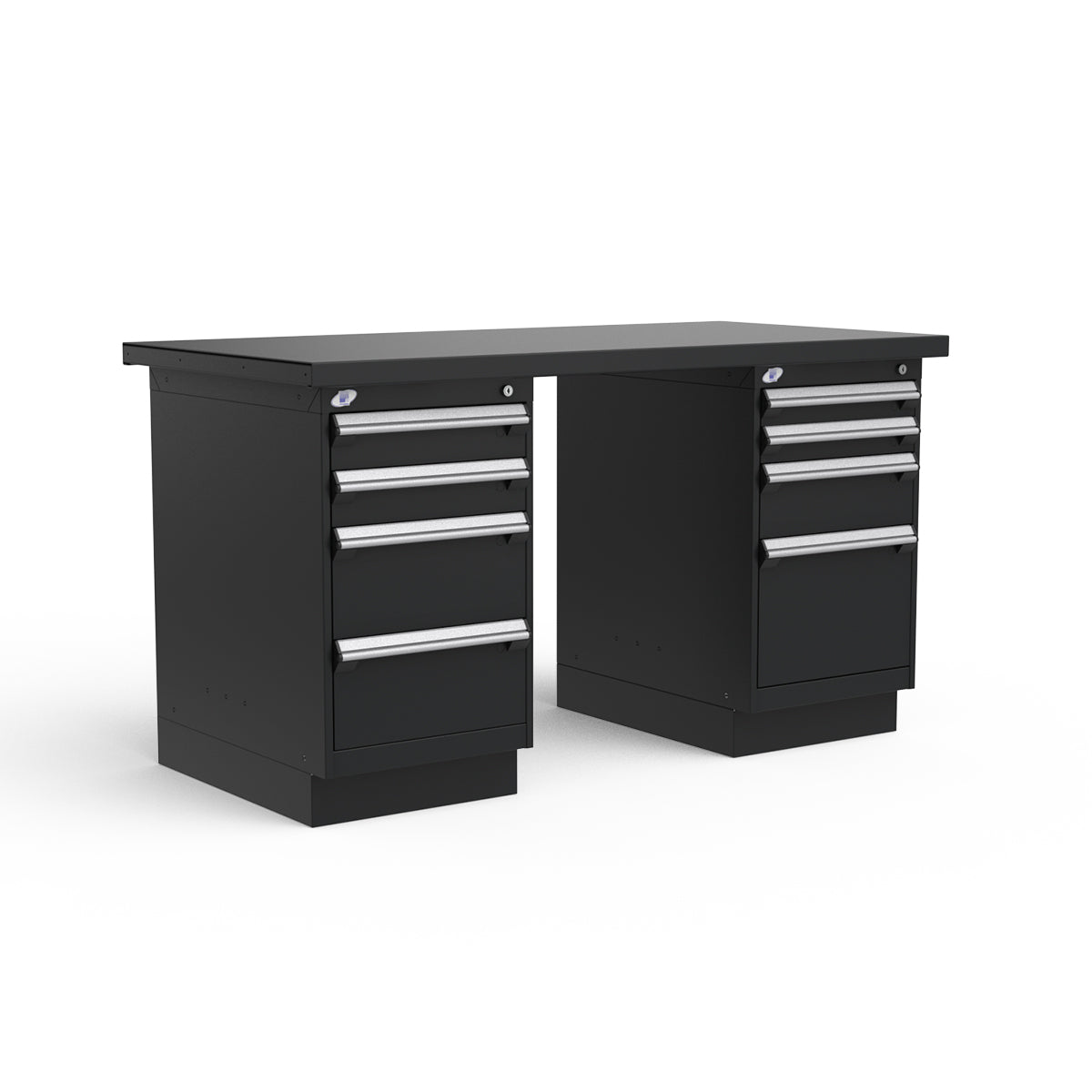 Stationary Workbench - 60"W x 30"D x 34"H - Painted Steel Top