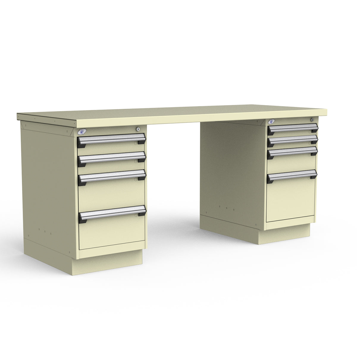 Stationary Workbench - 72"W x 30"D x 34"H - Painted Steel Top