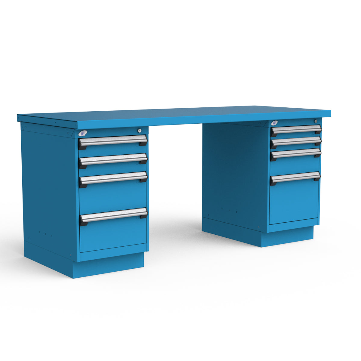 Stationary Workbench - 72"W x 30"D x 34"H - Painted Steel Top