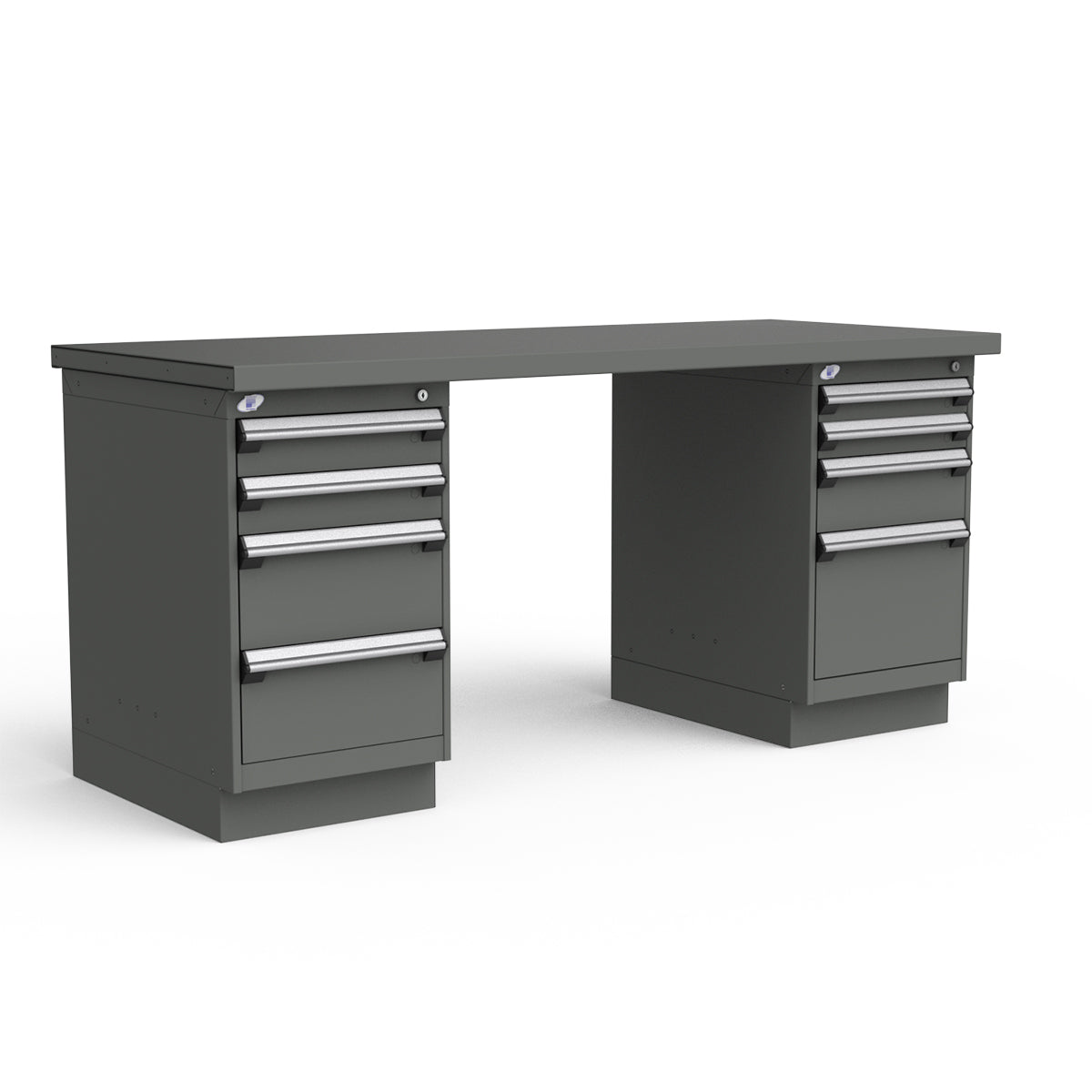 Stationary Workbench - 72"W x 30"D x 34"H - Painted Steel Top
