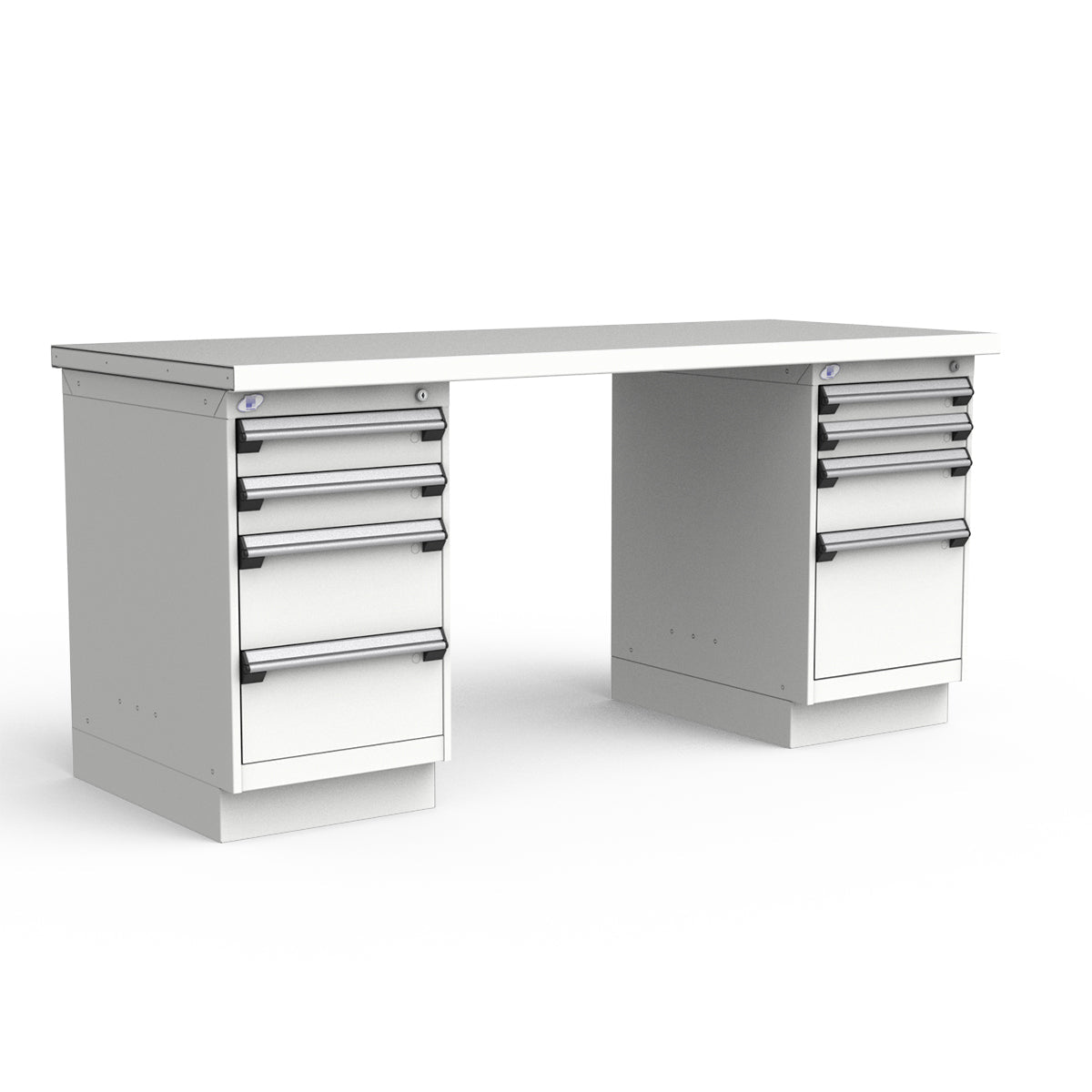 Stationary Workbench - 72"W x 30"D x 34"H - Painted Steel Top