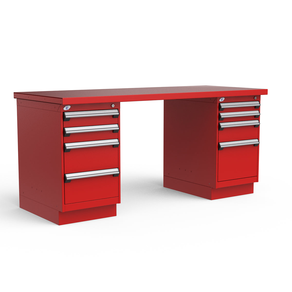 Stationary Workbench - 72"W x 30"D x 34"H - Painted Steel Top