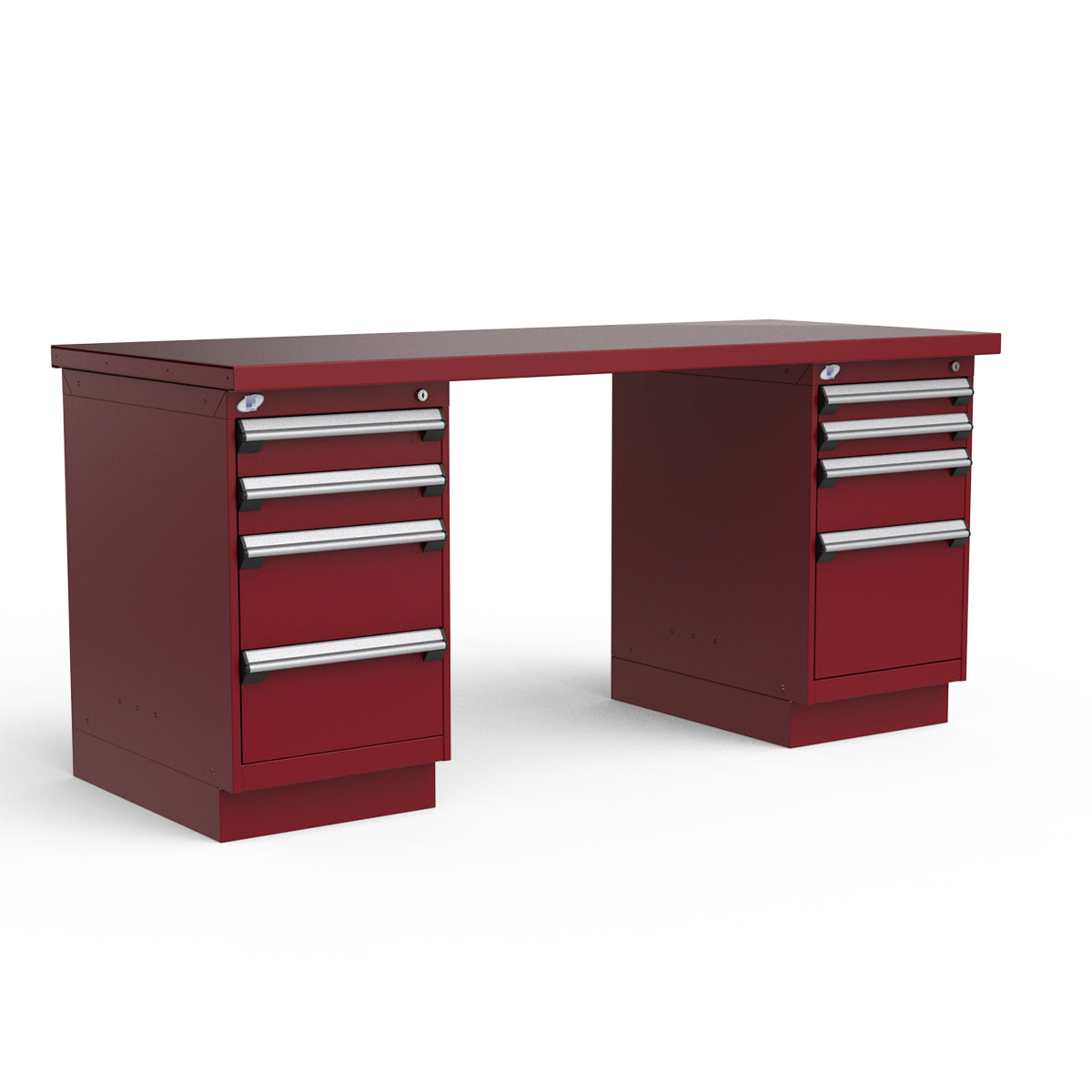 Stationary Workbench - 72"W x 30"D x 34"H - Painted Steel Top