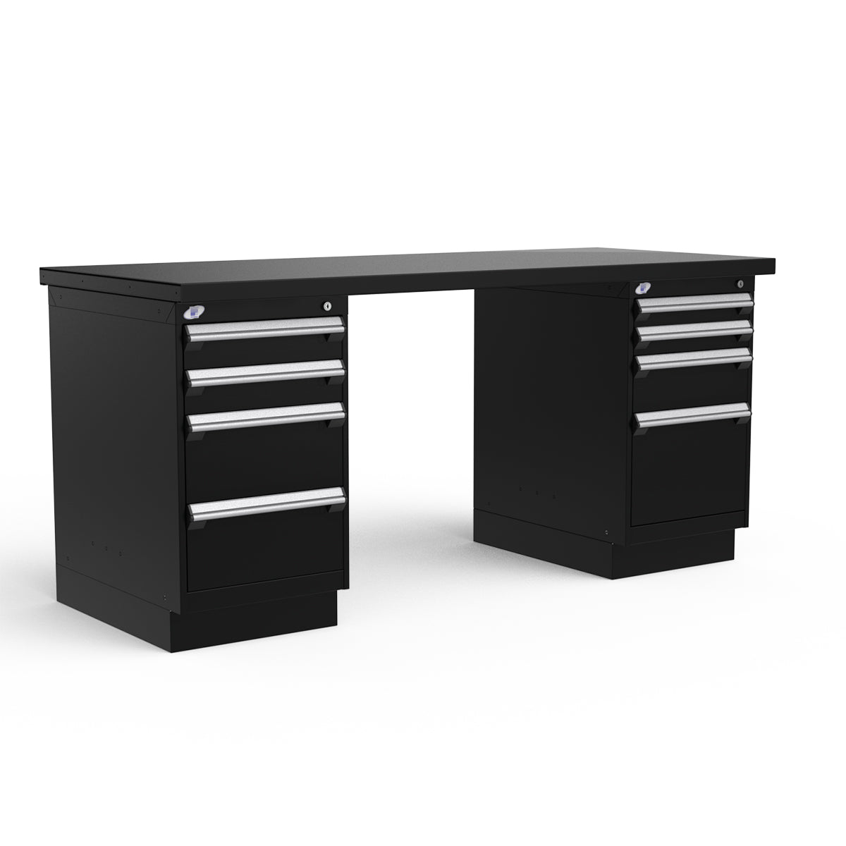 Stationary Workbench - 72"W x 30"D x 34"H - Painted Steel Top