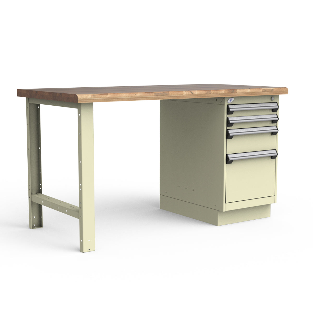 Stationary Workbench - 60"W x 30"D x 34"H - Laminated Wood Top