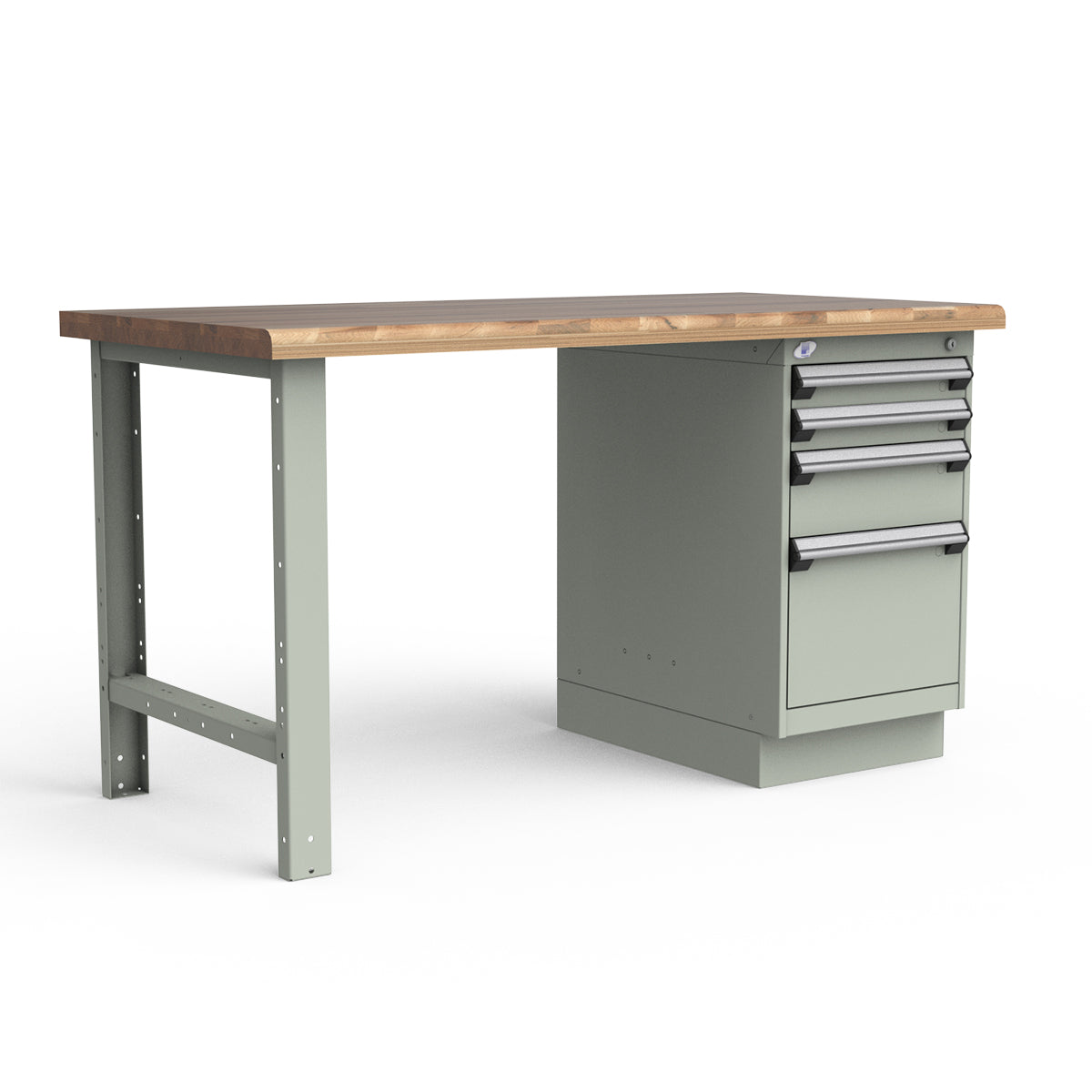 Stationary Workbench - 60"W x 30"D x 34"H - Laminated Wood Top