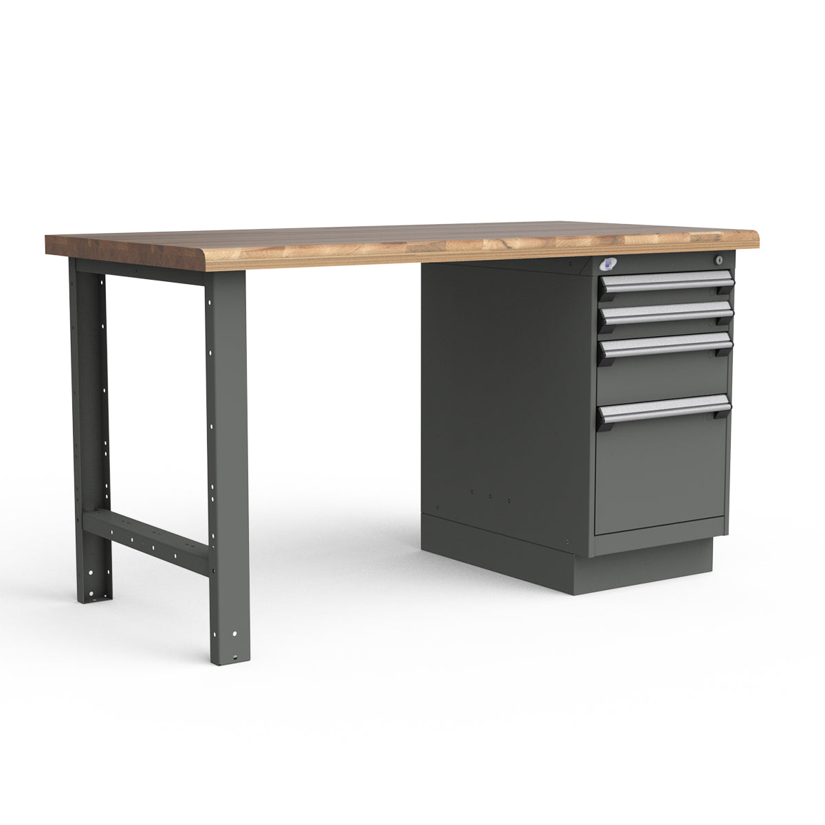 Stationary Workbench - 60"W x 30"D x 34"H - Laminated Wood Top